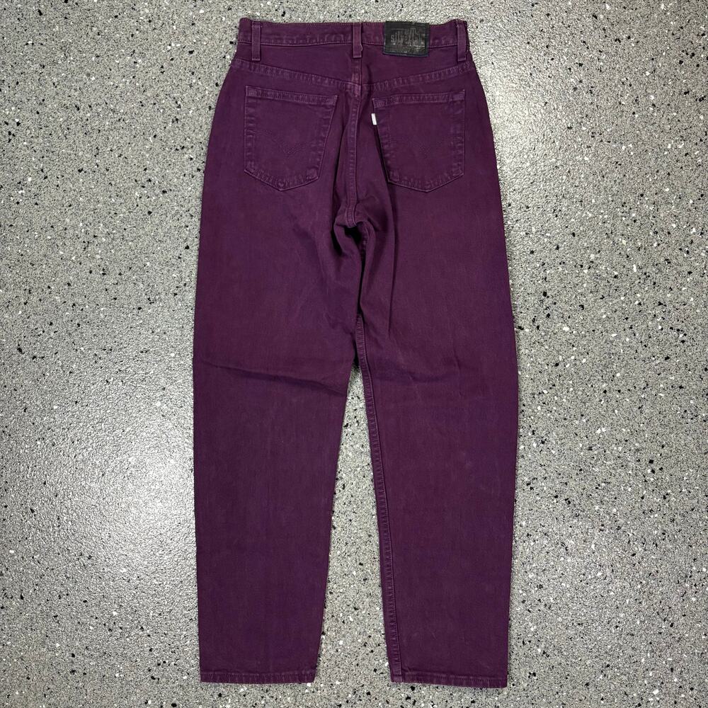 Vintage 1990s Levi's Silvertab Dark Purple Straight Leg Denim Jeans